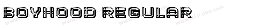 BOYHOOD Regular字体转换